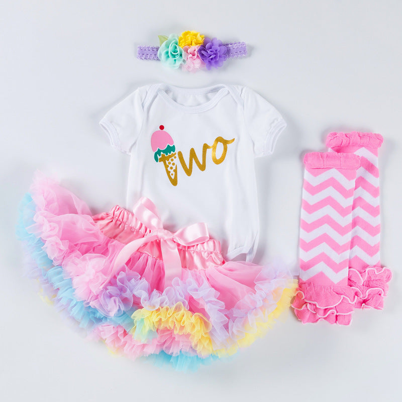 FutureBebe® Robe Anniversaire Bébé “One/Two”
