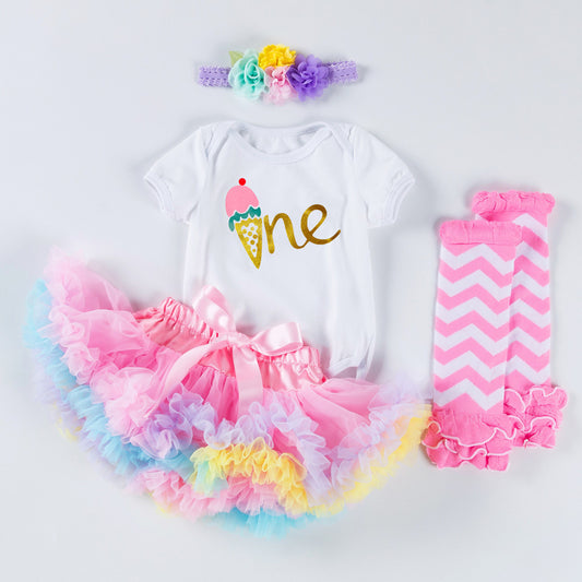 FutureBebe® Robe Anniversaire Bébé “One/Two”